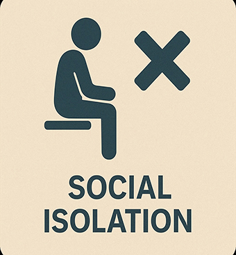 Social isolation icon